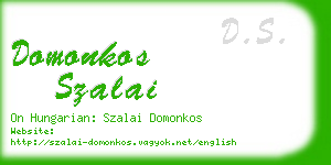 domonkos szalai business card